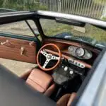 brown leather interior mini classic brooks build. with momo indy steering wheel